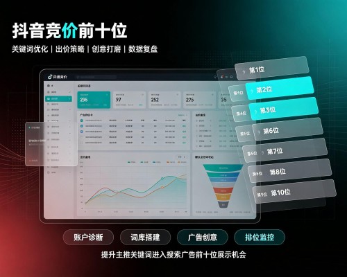 比如抖音搜索竞价